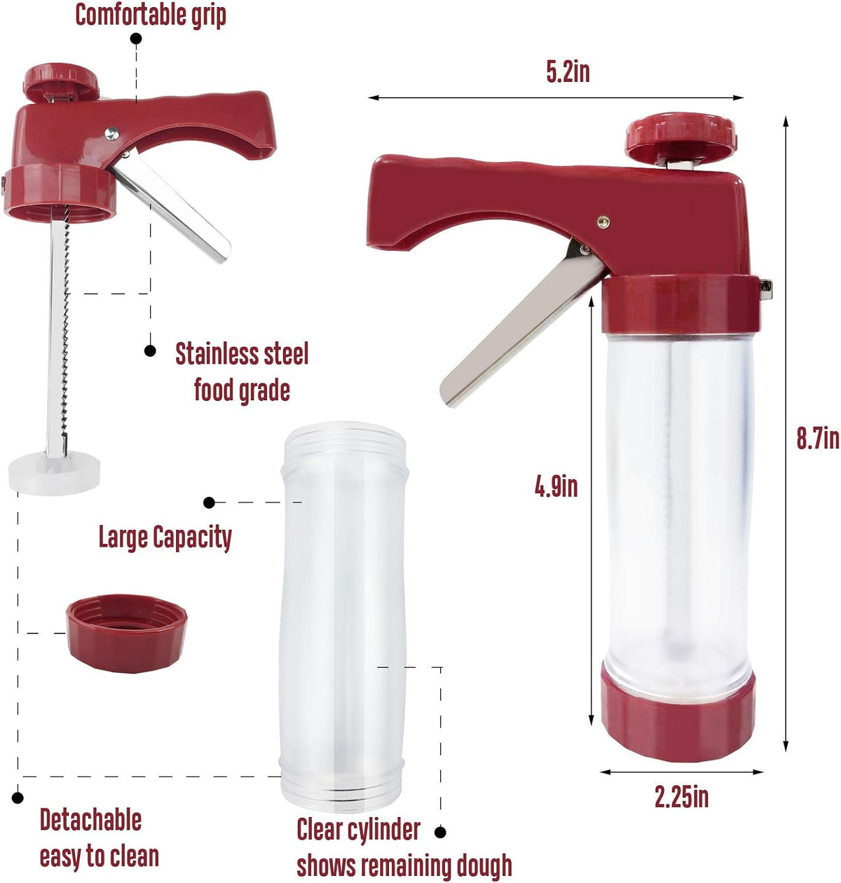 45PCS Cookies Press Gun Kit Set, DIY Cookie Maker Baking Tool