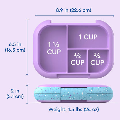 Bentgo Chill Kids Leak-Proof Lunch Box - 4-Compartment Bento Box with Built-In Ice Pack, 3.3 Cup Capacity, PFAS & BPA-Free, Microwave & Dishwasher Safe, Ideal Size for Ages 3 to 7 (Truly Teal)