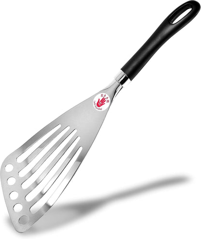 Left Handed Fish Spatula Stainless Steel Egg Flipper 12” | Fish Turner Spatula Slotted Turner Utensils Seki Japan