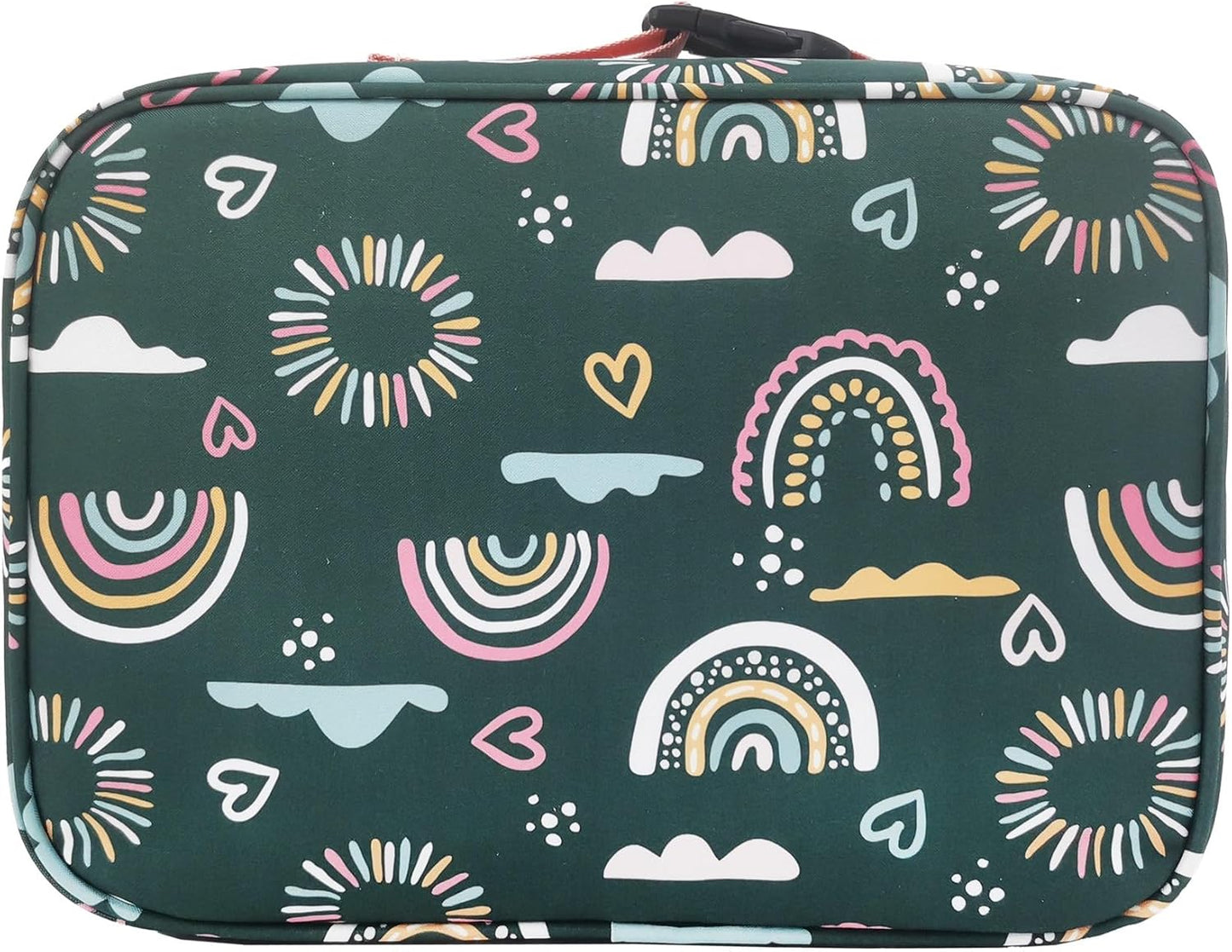 Insulated Kids Dual Compartment Lunch Bags Tote for Girls Boys Toddler School Picnic Food Cooler Thermal with Strap Lunch Boxes Blue Unicorn