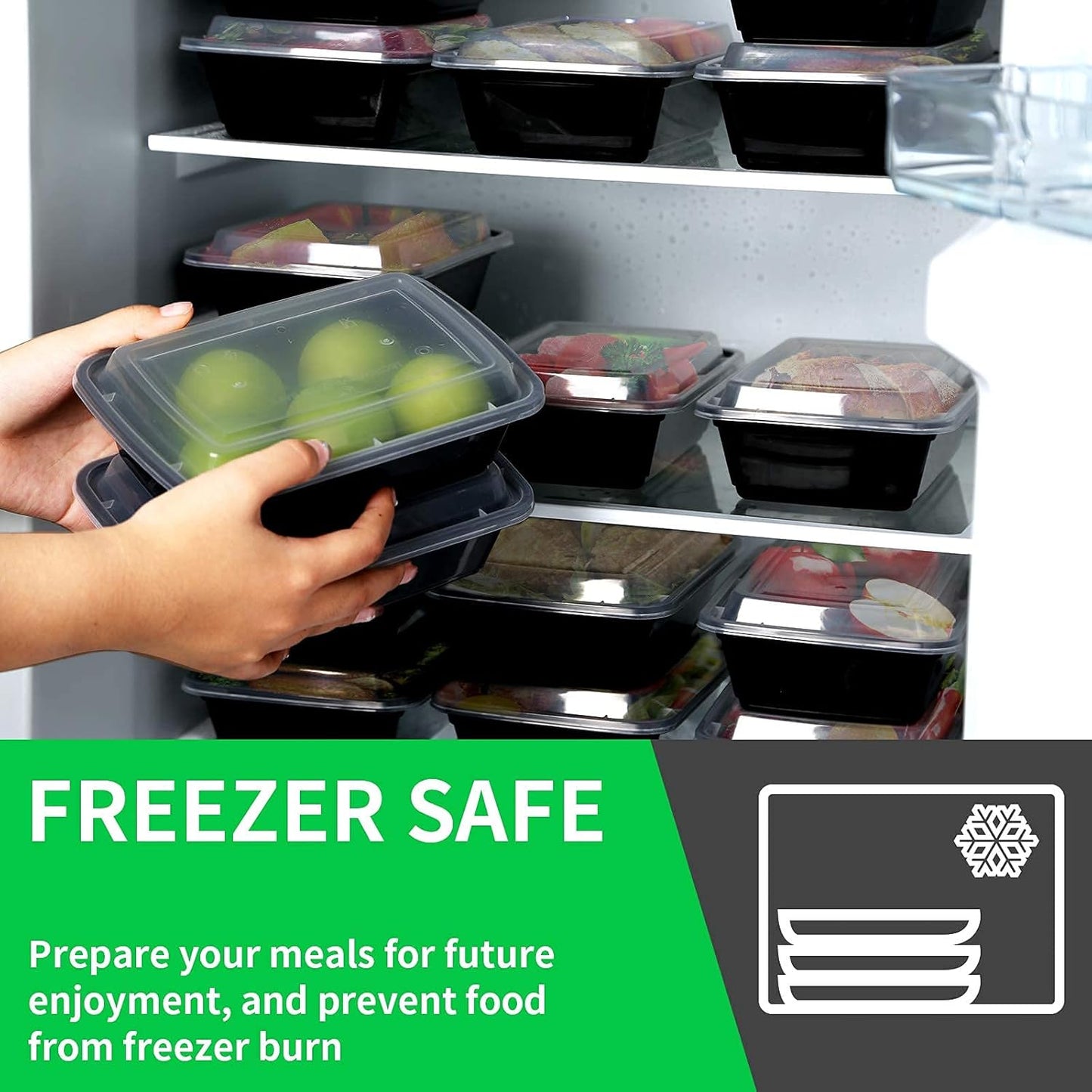 WGCC Meal Prep Containers, 50Pack [38OZ] Food Storage Containers With Lids, Reusable Food Prep Containers, To Go Containers With Lids, BPA-free, Stackable, Microwave/Dishwasher/Freezer Safe