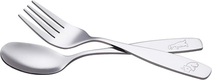 ANNOVA Kids Silverware Children's Safe Flatware Set Stainless Steel - Children Forks, Children Tablespoons, Toddler Utensils, Metal Cutlery Set for LunchBox (Rainbow, 6)