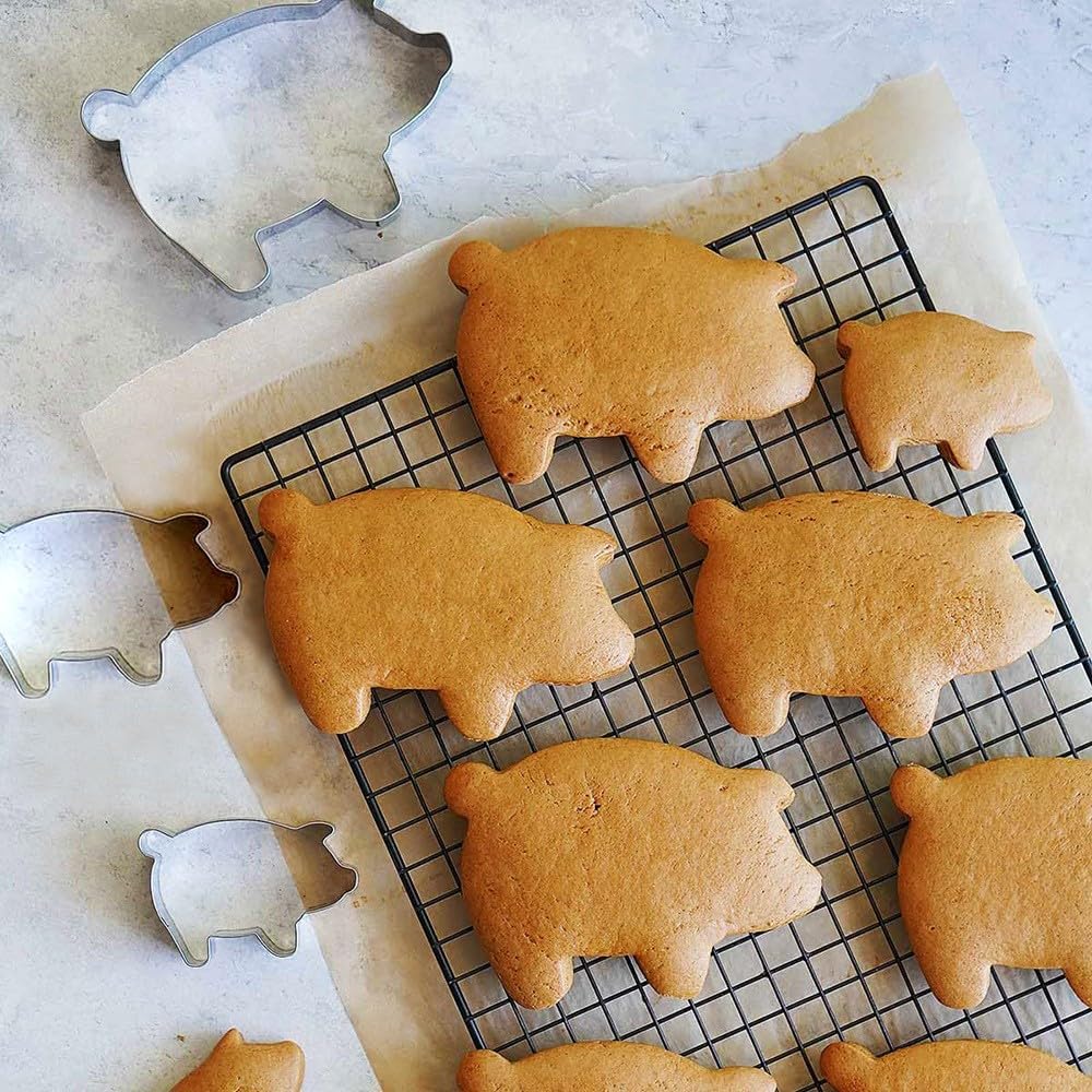 MrCookie 4" Large Christmas Cookie Cutters Set,Thickened Stainless Steel