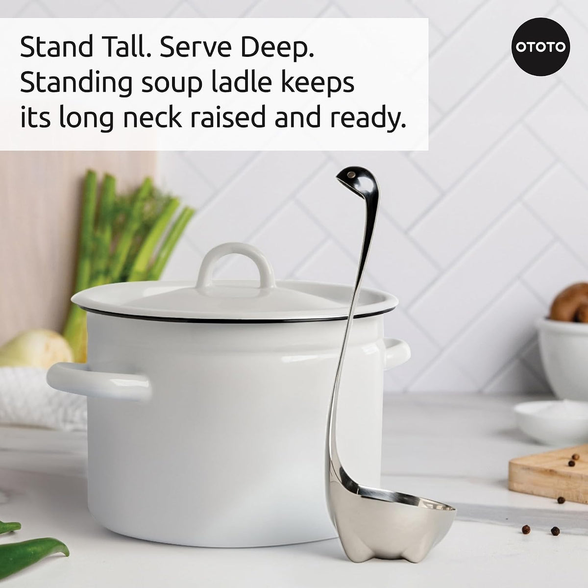 OTOTO The Original Nessie Ladle - Soup Ladle, Cute Gifts, Funny Kitchen Gadgets, Loch Ness design, Cooking Gifts for Mom - Cute and Practical Kitchen Utensils - Unique Gifts for Women