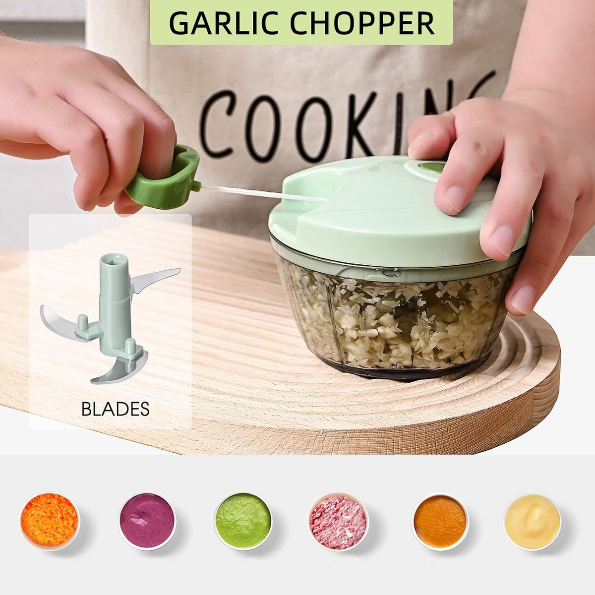 Vegetable Chopper with Container 13-in-1, 7 Blades Food Dicer Veggie Slicer