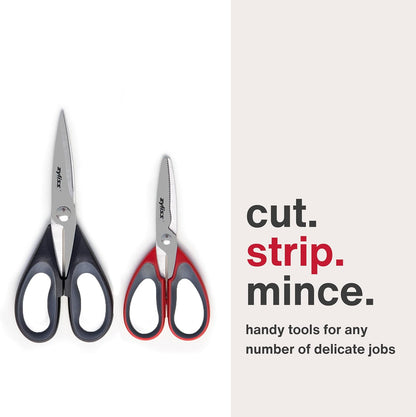 Zyliss Herb Snippers with Integrated Stem Stripper – Precision Blade Kitchen Scissors for Fresh Herbs, Parsley, Cilantro & Chives – Ergonomic Wheat Straw Handle, Left/Right-Handed, Dishwasher Safe