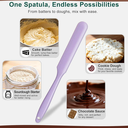 6 PCS Silicone Spurtle Spatula Set for sourdough starter Baking Cooking