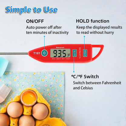 BOMATA Waterproof IPX7 Meat Thermometer, Food Thermometer