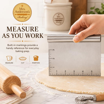 Mrs. Anderson’s Baking 6-Wire Pastry Cutter and Dough Blender, Stainless Steel with Wood Handle