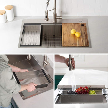 Kraus Stainless Steel 16.75 in Workstation Kitchen Sink Colander CS-6