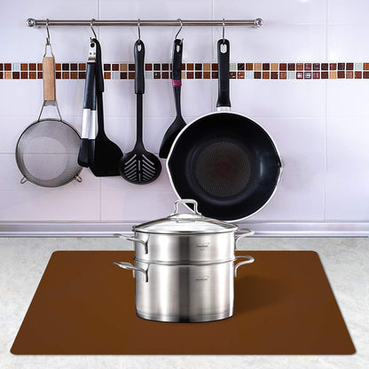 Silicone Placemats, Food-Grade Non-Slip Waterproof, Dining, Stain Resistant, Countertop Protector, Kitchen Counter Mat, Heat Resistant, Baking mat Dishwasher Safe (23.6"×15.7"-1pack, Black)