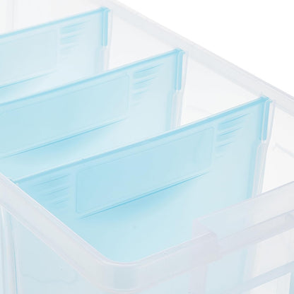 ArtBin Semi Satchel Portable Craft Organizer with 3 Dividers - Clear Plastic Storage Case for Art & Craft Supplies