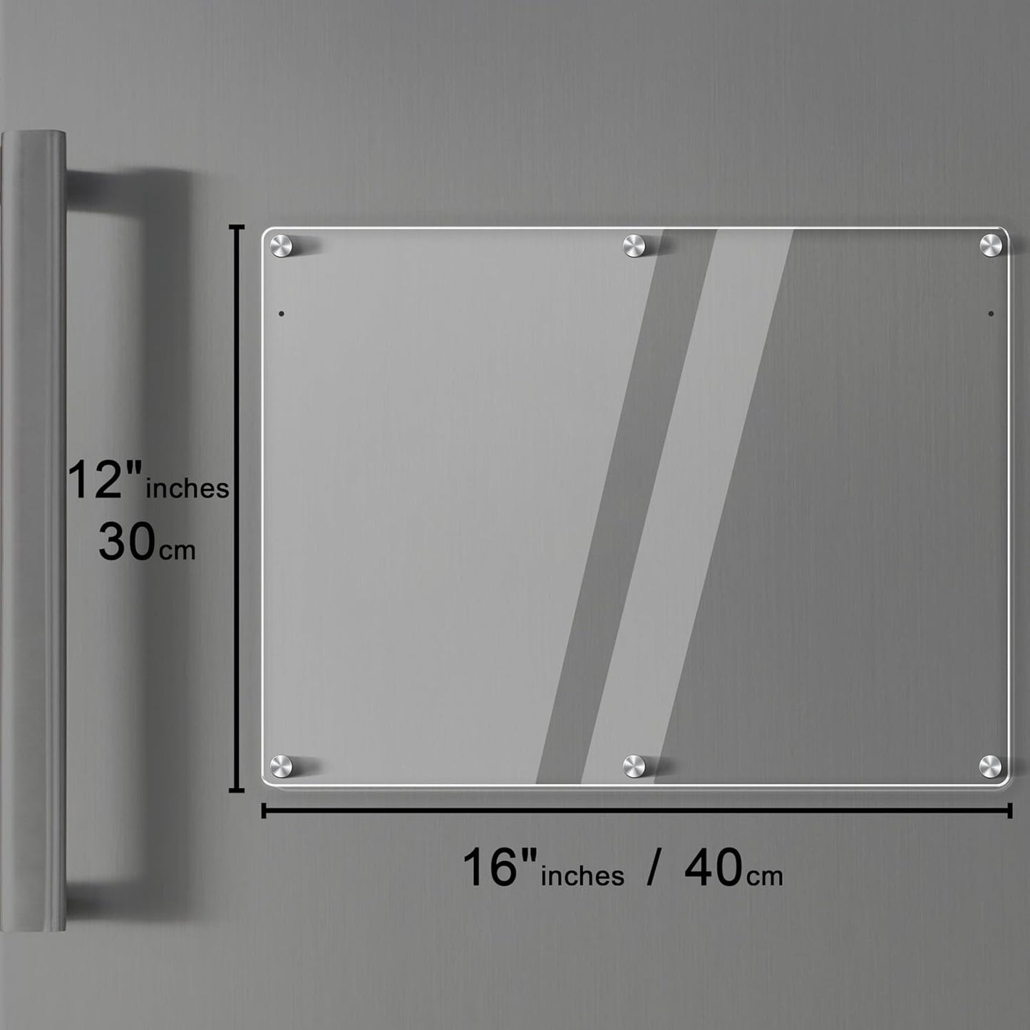 Acrylic Magnetic Dry Erase Board for Fridge 3 Pcs, Clear Fridge Whiteboard to Do List White Board for Refrigerator Weekly Meal Planner Menu Board for Kitchen Fridge Calendar Magnet