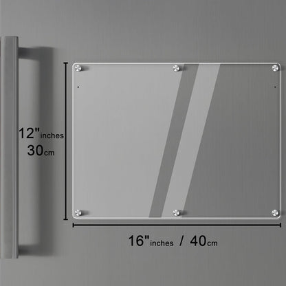 Acrylic Magnetic Dry Erase Board for Fridge 3 Pcs, Clear Fridge Whiteboard to Do List White Board for Refrigerator Weekly Meal Planner Menu Board for Kitchen Fridge Calendar Magnet