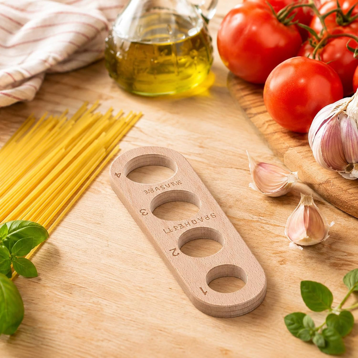 Wood Pasta Measuring Tool for Home Cooks & Pasta Lovers
