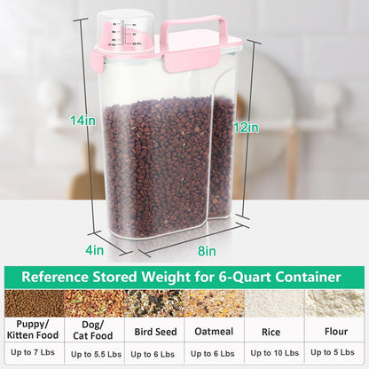 TBMax 10 Lbs Cat Dog Food Storage Container, 2026 Upgraded Large Pouring Container for Pet Food Storage, Bird Seed Dispenser, Portable Travel Kibble Holder -Dark Green
