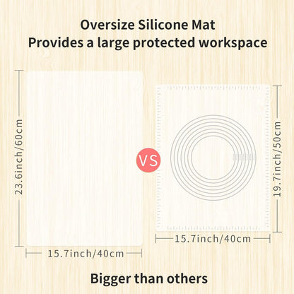 Extra Large Silicone Mats for Kitchen Counter, 27.6'' x 19.7'' Nonskid Silicone Placemats for Kids, Nonstick Purple Silicone Mat for Baking Crafts, Silicone Dab Mat Heat Resistant, 1Pack - Colors A