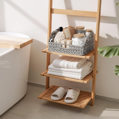 GRANNY SAYS Wicker Storage Baskets for Shelves, Trapezoid Woven Basket with Handles, Storage Wicker Baskets for Pantry, Water Hyacinth, 2-Pack