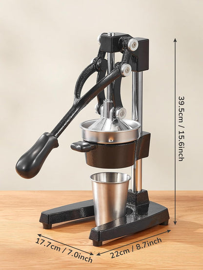 QCen Manual Citrus Juicer Cast Iron Heavy Duty Orange Press
