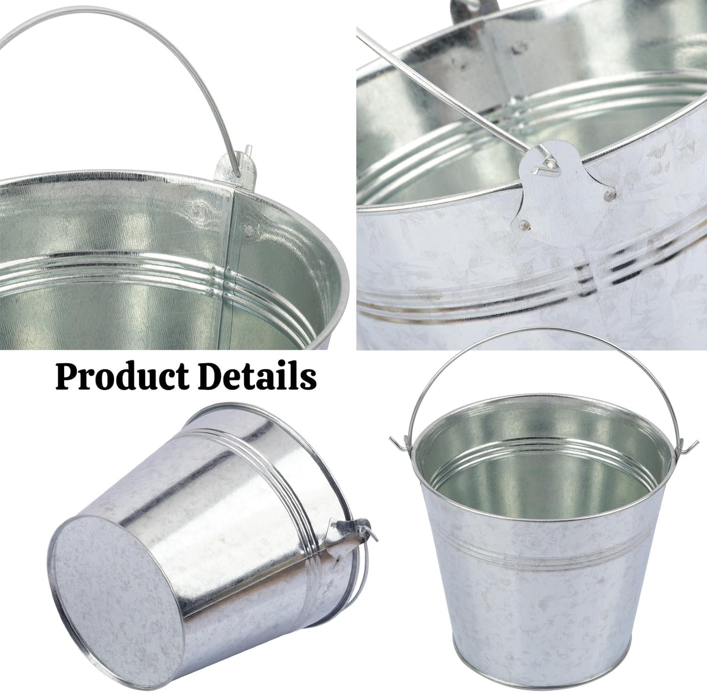 3 Pack 15.3" x 9" x 6" Yellow Metal Galvanized Tub with Handles, 3 Gallon Large Beverage Tubs for Parties, Beer, Wine, and Cocktails, Rust-Proof and Durable Ice Buckets