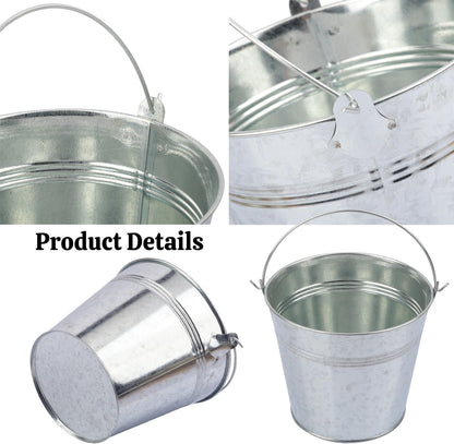 3 Pack 15.3" x 9" x 6" Yellow Metal Galvanized Tub with Handles, 3 Gallon Large Beverage Tubs for Parties, Beer, Wine, and Cocktails, Rust-Proof and Durable Ice Buckets