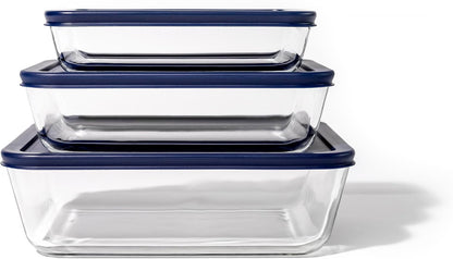 DURA LIVING 4-Piece Glass Food Storage Container (2 Containers + 2 Lids) | 6.55-Cup Rectangular, Leakproof | Microwave, Freezer, Oven & Dishwasher Safe | Ideal for Meal Prep & Pantry Organization