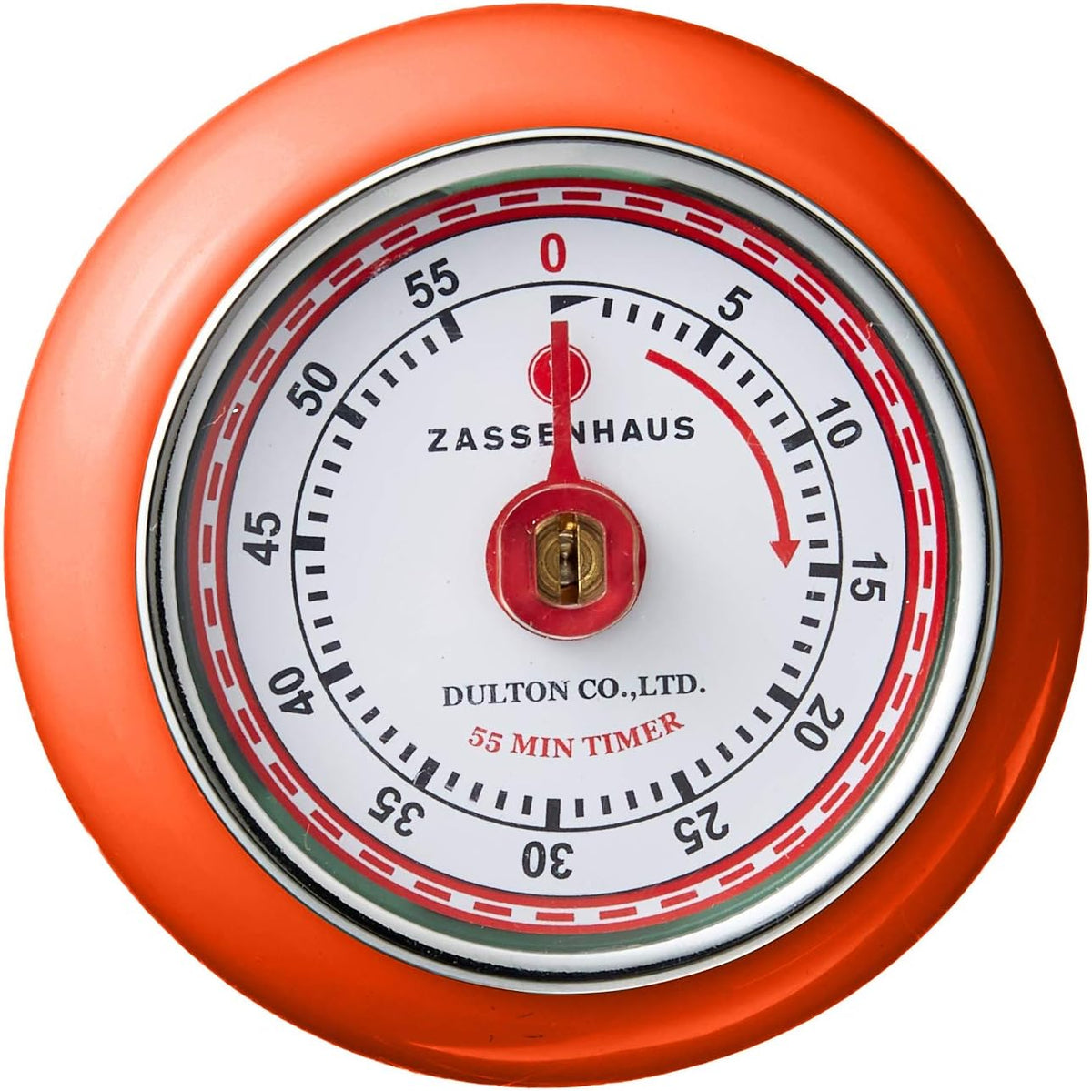 Zassenhaus Magnetic Retro Kitchen Timer, Classic Mechanical Cooking Timer (Yellow)