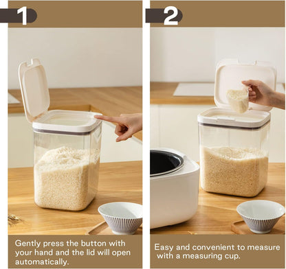 Flour Container 20LBS - 10 L /10.5 QT /10 KG - Rice Container Storage Food Grain Container Bins Household for Kitchen Pantry Organization (11L)