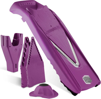 Börner Mandoline Slicer V5 (Basic Set) • Vegetable V-Slicer for Slices in 4 Thickness Settings • Stainless Steel V-Blade • Adjustable Kitchen Slicer for Vegetables & Fruits • Color: Green