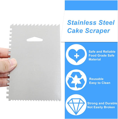 Bonsicoky Stainless Steel Cake Scraper