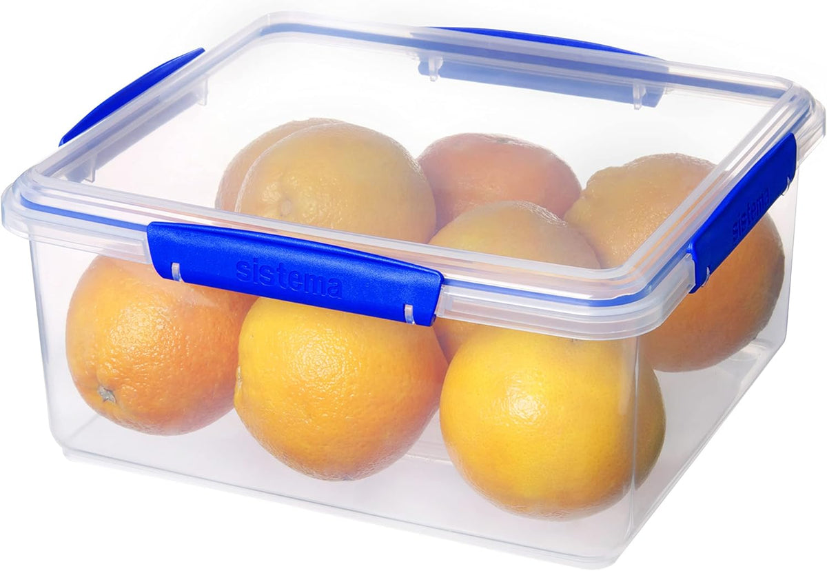 Sistema KLIP IT Large 7L Food Storage Container, Airtight & Stackable, Dishwasher, Freezer, & Microwave-Safe, BPA-Free
