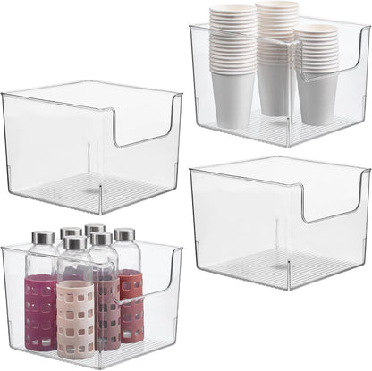 iDesign Open-Front Storage Bin, Clear | Kitchen, Pantry, Bathroom, Home Office, Made in USA