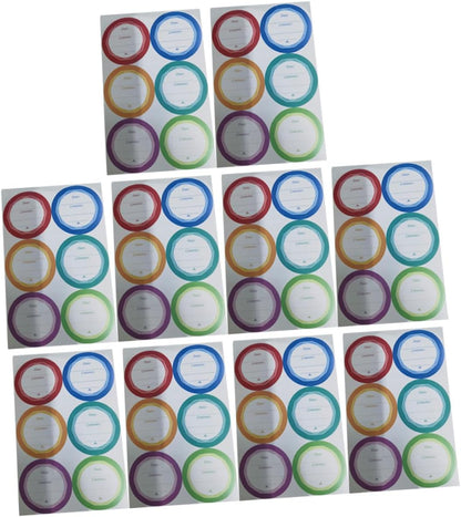 STAHAD Waterproof Date Labels Stickers for Food Storage, 60pcs Self-Adhesive Portable Label Stickers, Removable Multi-Function Marking Decals for Bottles and Containers, for Kitchen and