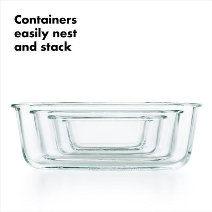 OXO Good Grips 3.5 Cup Smart Seal Airtight Glass Rectangle Food Storage Container