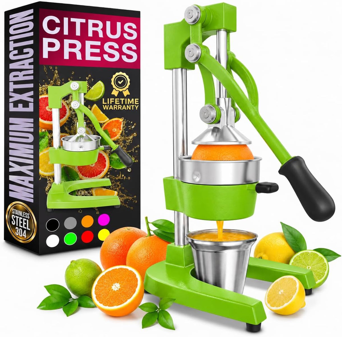 NADOBA Lemon Squeezer and Lime Squeezer, Max Extraction Citrus Hand Juicer