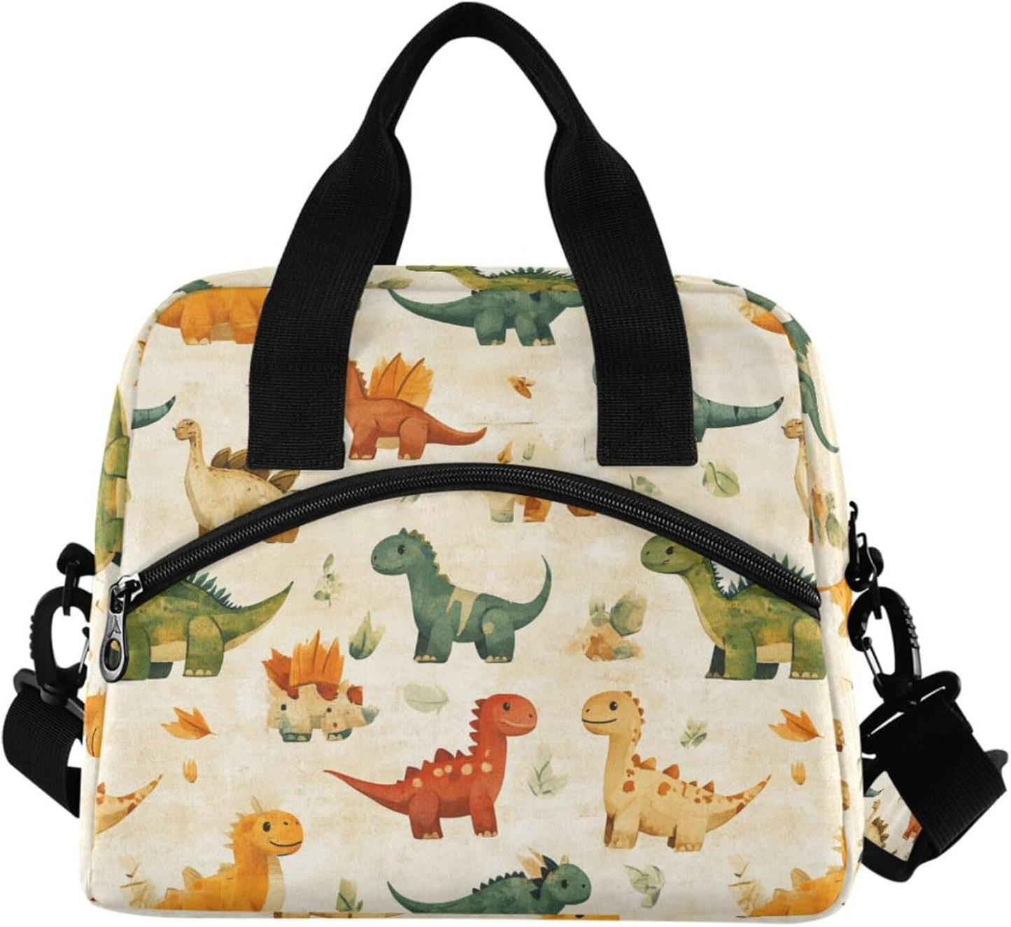 Colorful Leopard Insulated Lunch Bag Rainbow Animals Skin Print Reusable Cooler Lunch Tote Box with Shoulder Strap for Work Picnic School Beach