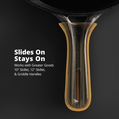 Greater Goods Silicone Handle Cover Designed for Greater Goods Cast Iron Skillet and Griddle, Moss Green