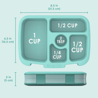 Bentgo Kids Bento-Style 5-Compartment Leak-Proof Lunch Box - Ideal Portion Sizes for Ages 3 to 7 - Durable, Drop-Proof, Dishwasher Safe, PFAS & BPA-Free & Made with Food-Safe Materials (Purple)