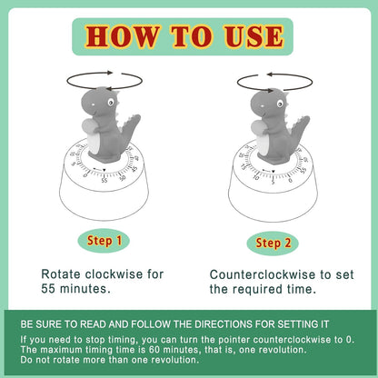 ELE DEPI Mechanical Kitchen Timer for Kids,Wind Up Egg Timer for Cooking.