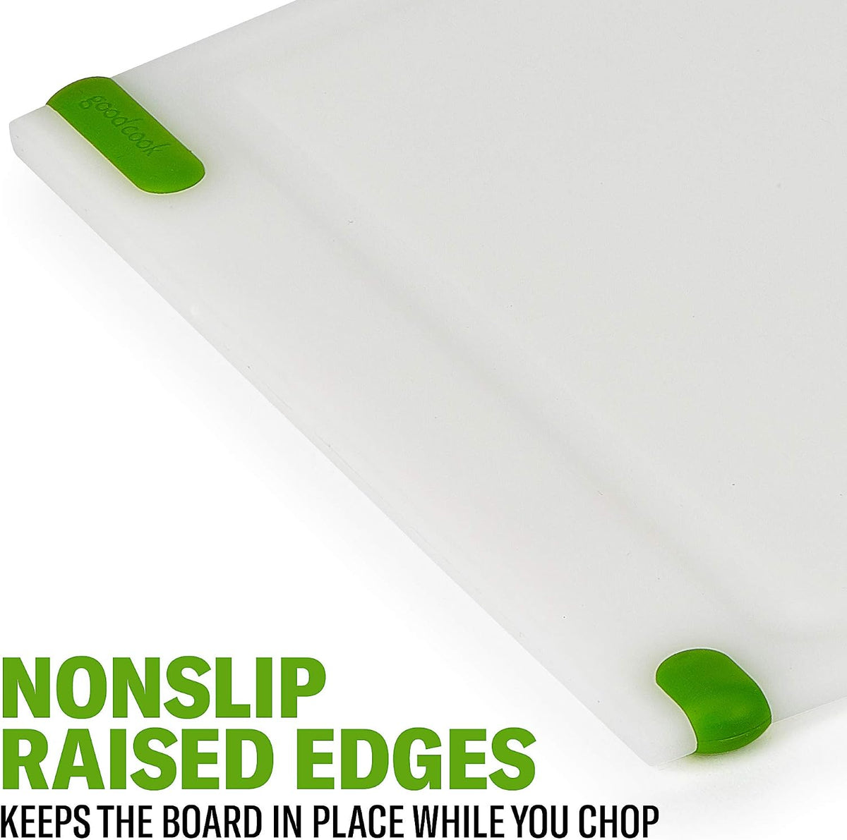 GoodCook Everyday Solid Polyethylene Cutting Board, 8 x 11-Inch, Non-Porous Plastic, White