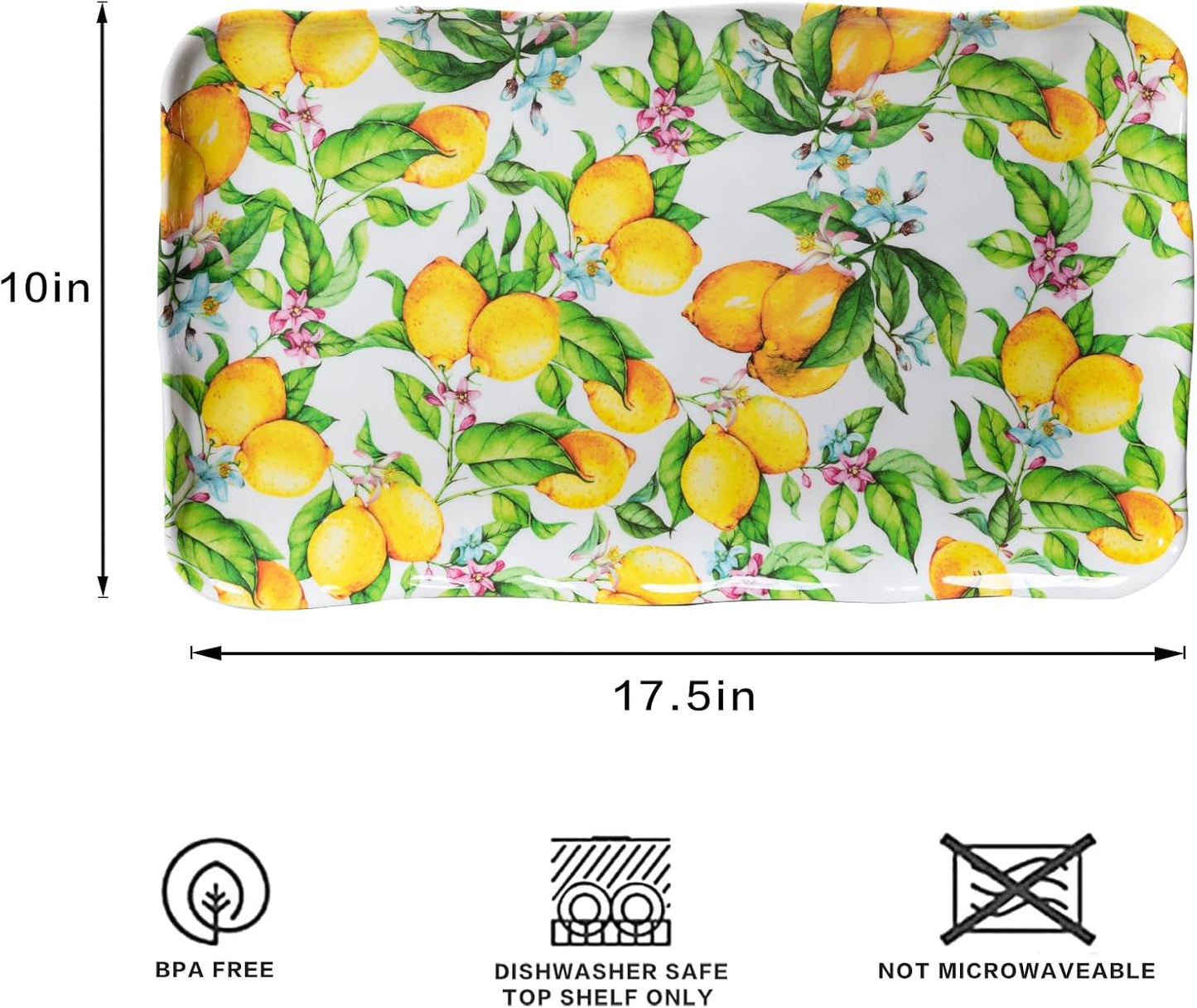 LEHAHA Grilling Prep and Serve Trays, BBQ Serving Platter, Melamine Serving Trays for Food, Set of 2, Great Gift for Father's Day, BBQ Lovers, Prefect for Chrismas Festival and Everyday use.