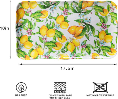 LEHAHA Grilling Prep and Serve Trays, BBQ Serving Platter, Melamine Serving Trays for Food, Set of 2, Great Gift for Father's Day, BBQ Lovers, Prefect for Chrismas Festival and Everyday use.