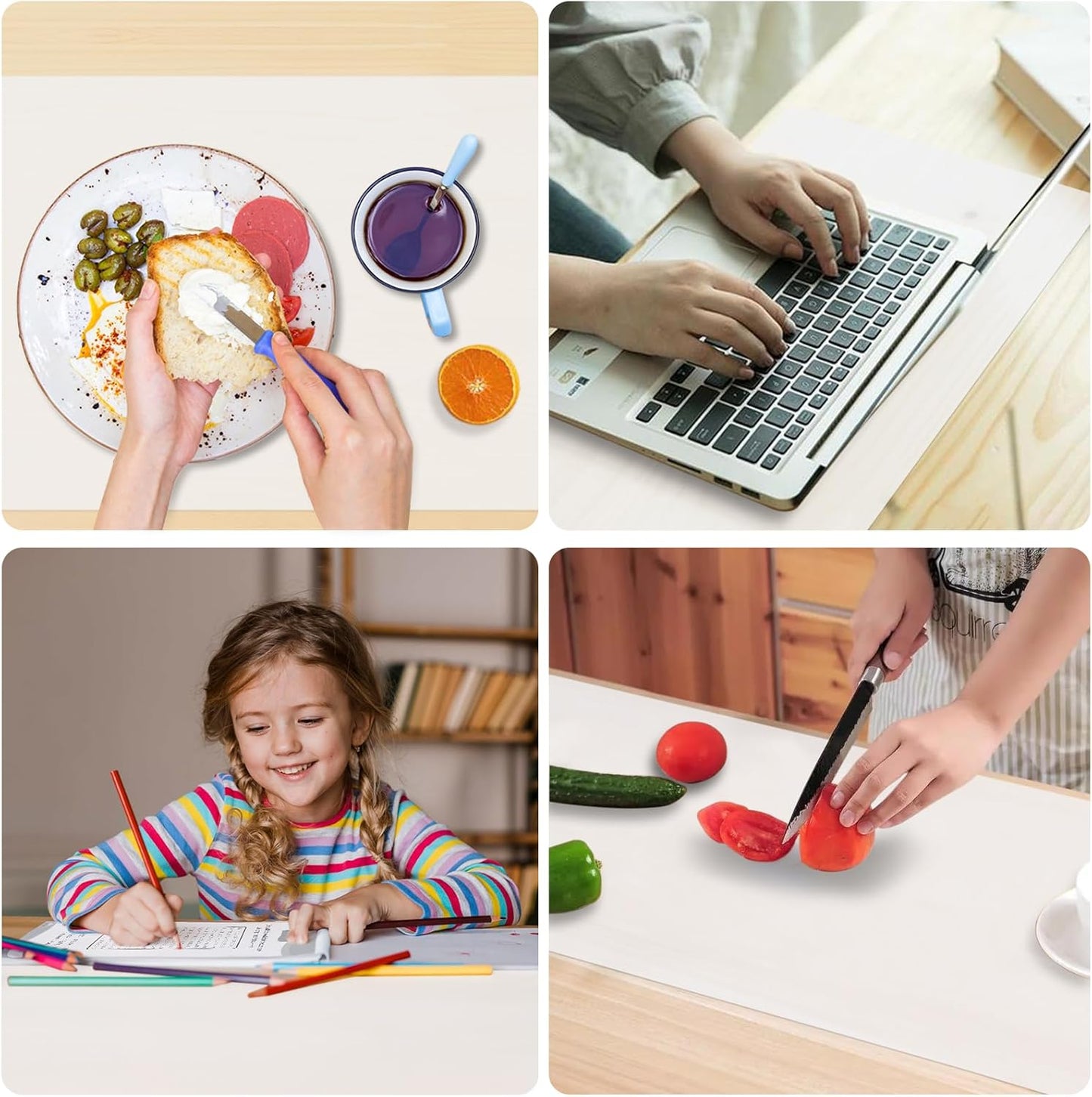 Extra Large Silicone Mat, 84”x24” Heat Resistant Mats for Countertop, Cuttable Waterproof Kitchen Counter Mat, Multipurpose Countertop Protector Mat, Silicone Mats for Kitchen Counter (Translucent)
