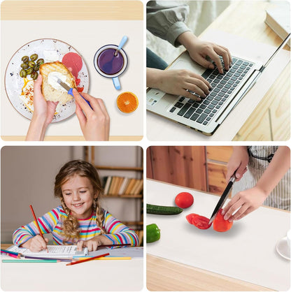 Extra Large Silicone Mat, 84”x24” Heat Resistant Mats for Countertop, Cuttable Waterproof Kitchen Counter Mat, Multipurpose Countertop Protector Mat, Silicone Mats for Kitchen Counter (Translucent)