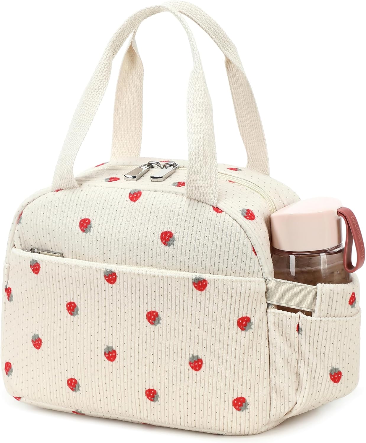 Lunch Box Lunch Bag Insulated Lunchbox Cute Reusable Lunch Tote bags for School Work Picnic for Kids Girls Women (Pink Bowknot)