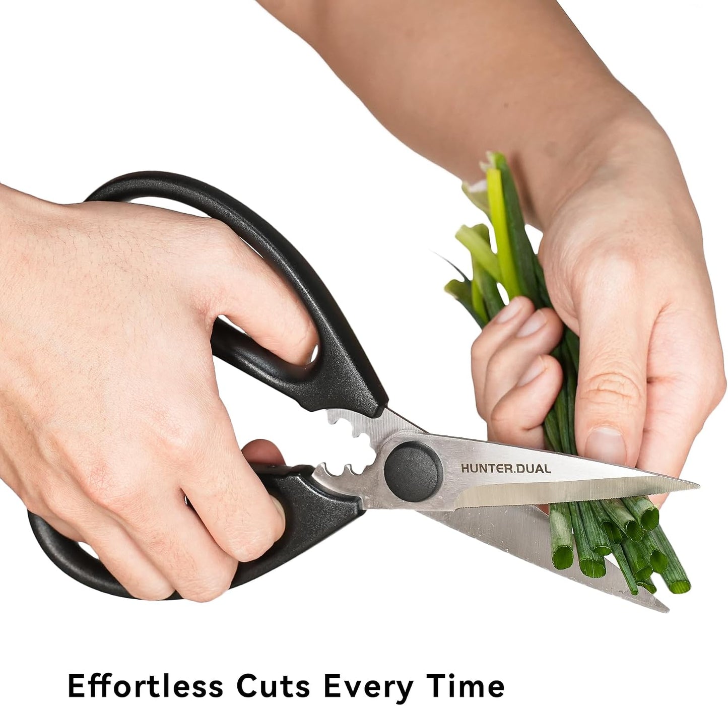 Kitchen Scissors for Food, HUNTER.DUAL Heavy Duty Come Apart Poultry Shears for Cooking, All Purpose for Cutting Chicken, Meat, Fish & Vegetables (Auqa, 8.35 Inch)
