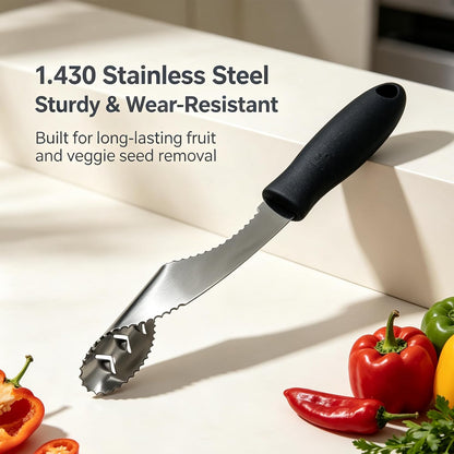 Pepper Core Extractor, 8.27"x1" Seed Digger with Serrated Edge