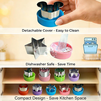 9 PCS 1.5 In Mini Fruit Vegetable Cookie Cutters Set for Kids