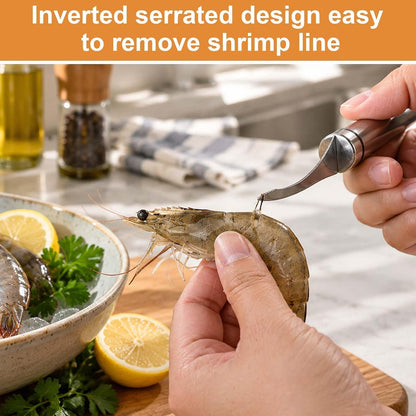 6 PCS Shrimp Peeler and Deveiner Tool Set Stainless Steel