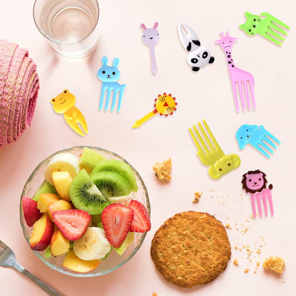 GET FRESH Animal Food Picks for Kids - 120 pcs Set Animal Bento Deco Set for Kids Lunch Box Decoration - Mini Bento Deco Children Toddler Toothpicks - Reusable Baby Shower Tothpicks Kids